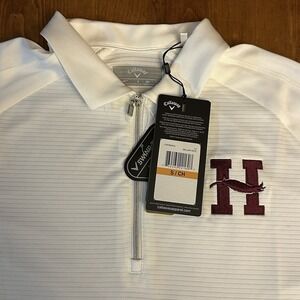 NEW Callaway Women's Golf Jersey Swing Tech 1/4 Zip Pullover S‎ Embroidered Logo